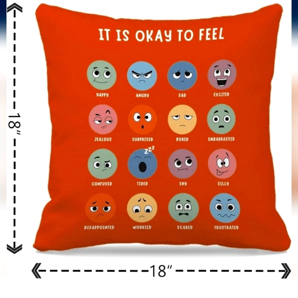 NOSGRIT Emotional Expression Pillow Case 18